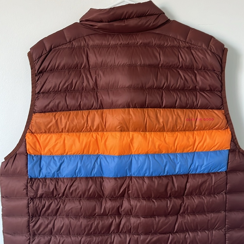 Cotopaxi Men’s Fuego Down Brown Acorn Stripes Jacket, NWT - Picture 8 of 8